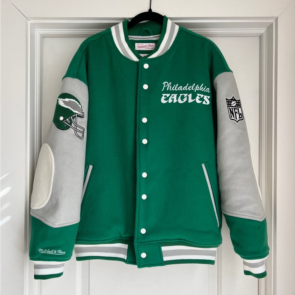 Princess Diana Eagles Letterman Jacket Mitchell and Ness